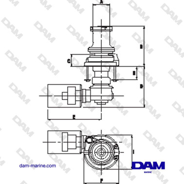 GUINDEAU VERTICAL CHAINE 1000 VW - 12V - 1000W - 50TDC BARBOTIN + POUPÉE