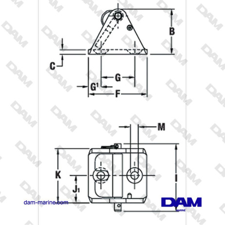 TOPE COMPACTO PARA CADENA DE 8/10 MM