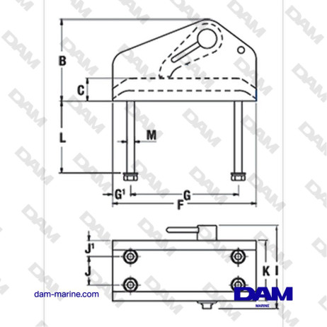 TOPE DE CADENA DE PALANCA DE 8 MM (5/16")