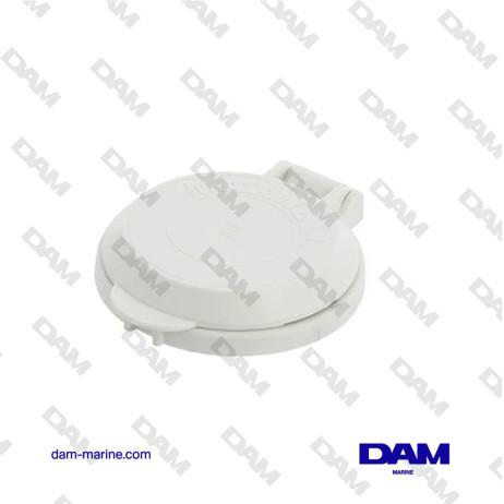 CONTACTEUR À PIED COUVERCLE BLANC - DIAM 104 MM HAUT 21 MM PROFONDEUR 47 MM