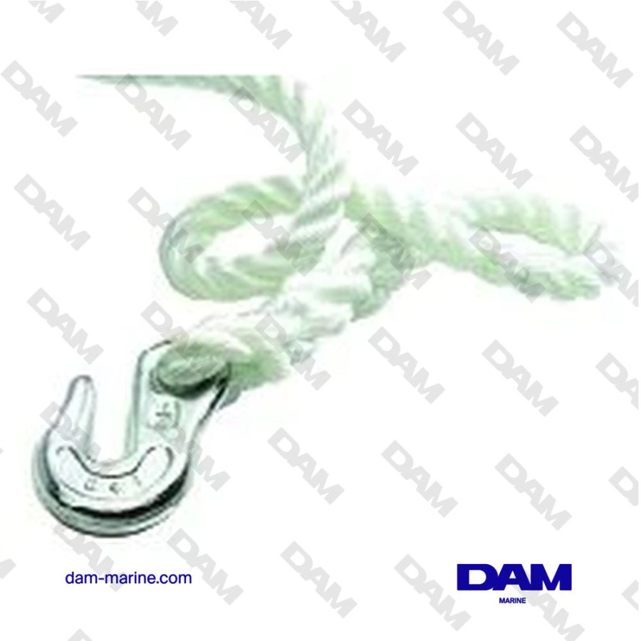 CROCHET BLOQUEUR POUR CHAINE DE 10 MM (3/8") + 1 -5 M DE CORDAGE DIAM 16 MM 8 BR
