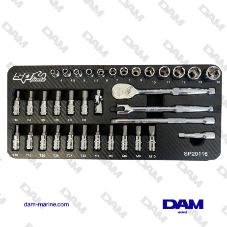 COFFRET DE DOUILLES 1/4 - 6 PANS