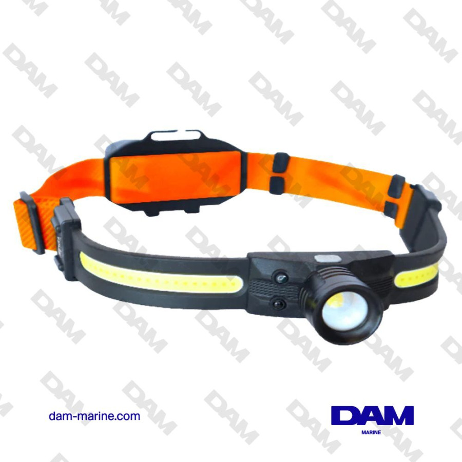 LINTERNA FRONTAL + FOCO RECARGABLE 500 LÚMENES