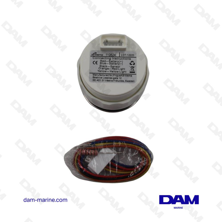 INDICATEUR NIVEAU DE CARBURANT BLANC CHROME - 0-190 OHM