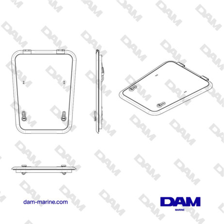 CAPOT ALTUS TRAPEZE TYPE 46TL (DECOUPE DIM 464 X 607 X 378 MM)
