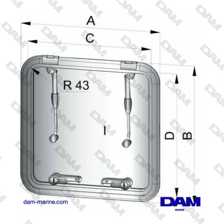 CAPOT DE PONT ALTUS TYPE 4242 (CUT OUT SIZE 421 X 421 MM)