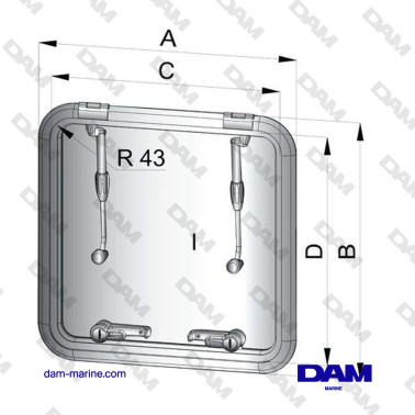 TRAPPE DE SURVIE ALTUS TYPE 6363 (CUT OUT SIZE 627 X 627 MM)