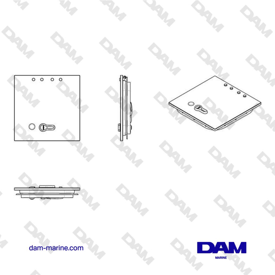 CAPOT DE PONT TYPE 2626 FLUSH FGH (CUT OUT SIZE 260 X 260 MM)