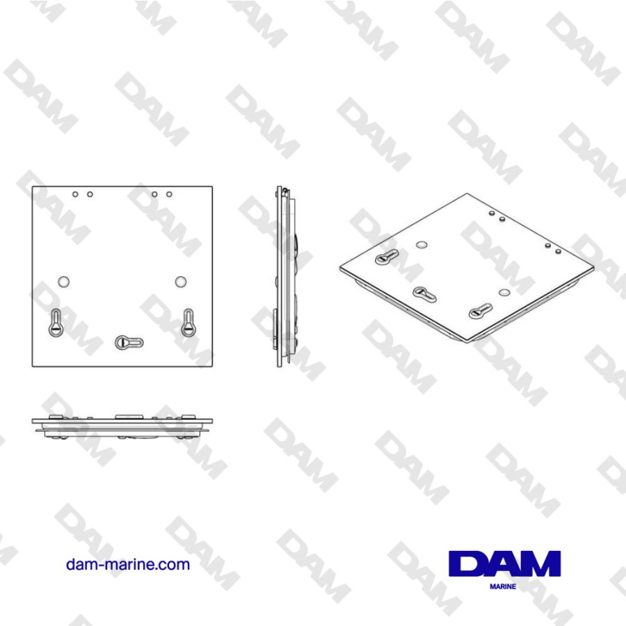 CAPOT DE PONT TYPE 4444 FLUSH FGH (CUT OUT SIZE 442 X 442 MM)