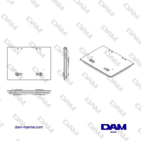 CAPOT DE PONT TYPE 4633 FLUSH FGH (CUT OUT SIZE 457 X 327 MM)