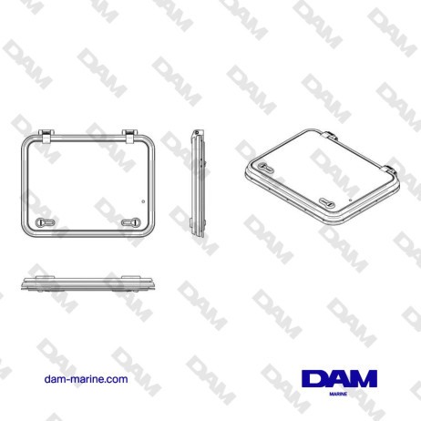 CAPOT DE PONT LIBERO TYPE 37, RADIUS 32 MM (CUT OUT SIZE 500 X 370 MM)