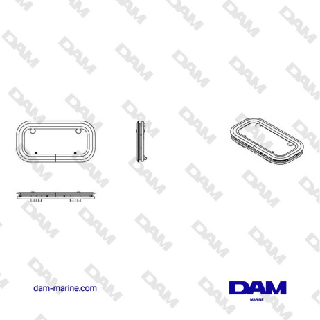 OBLO' IN ALLUMINIO A BASSO PROFILO TIPO PA3517 CATEGORIA A3 CON ZANZARIERA CONTRO PA