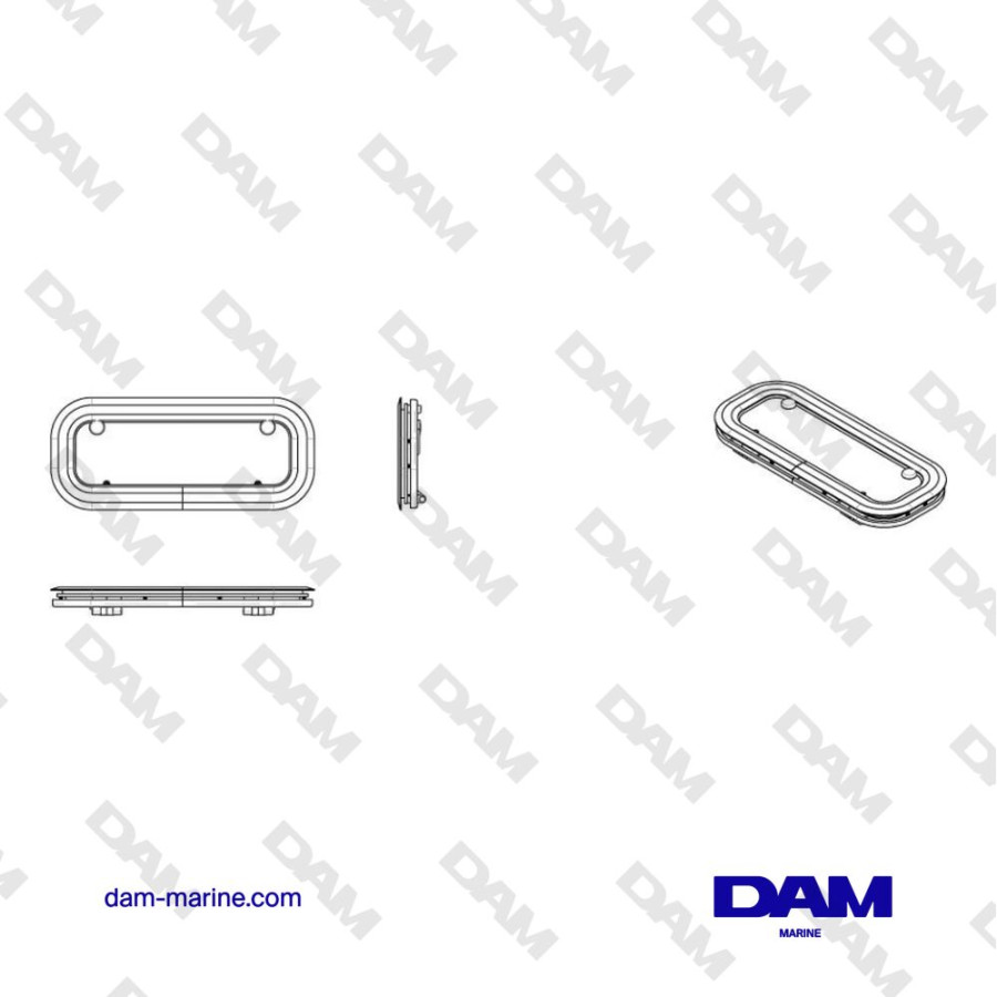 OJO DE BUEY DE ALUMINIO DE PERFIL BAJO TIPO PA4116 CATEGORÍA A3 CON MOSQUITERA CONTRA PA