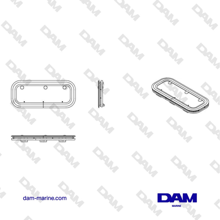 OJO DE BUEY DE ALUMINIO DE PERFIL BAJO TIPO PA4317 CATEGORÍA A3 CON MOSQUITERA CONTRA PA