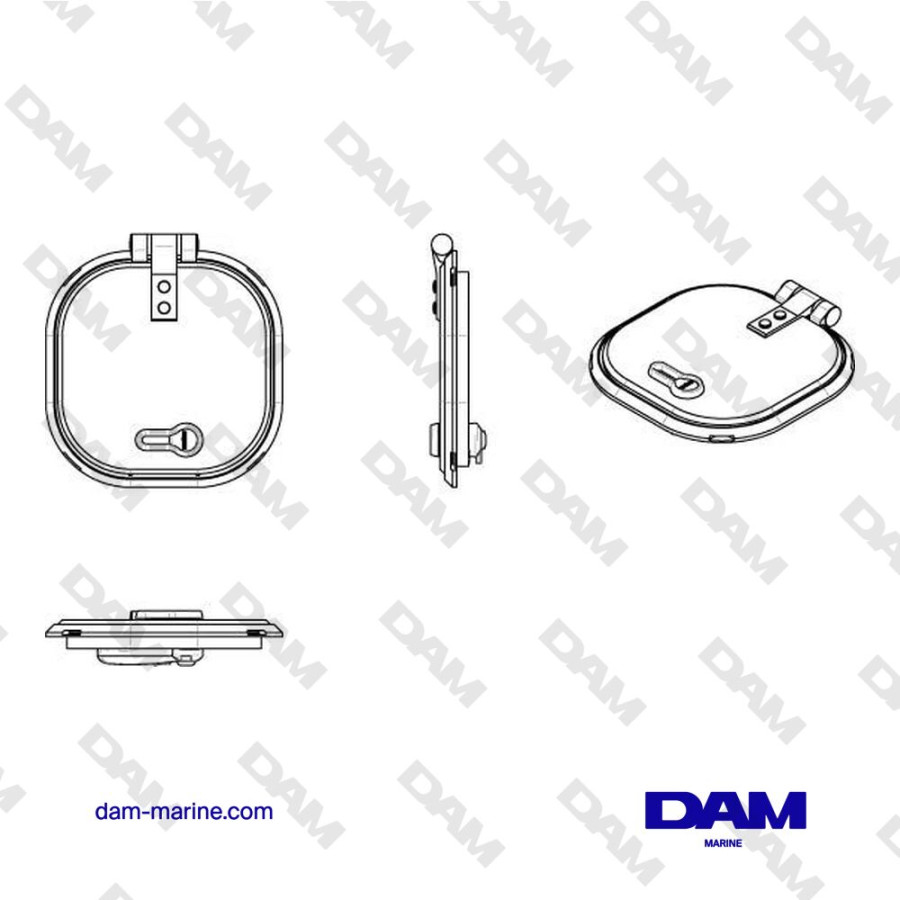 CAPOT DE VENTILATION PLANUS TYPE 23 (CUT OUT SIZE 230 X 230 MM)