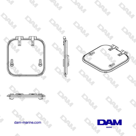 CAPOT DE PONT PLANUS TYPE 40 (CUT OUT SIZE 374 X 374 MM)
