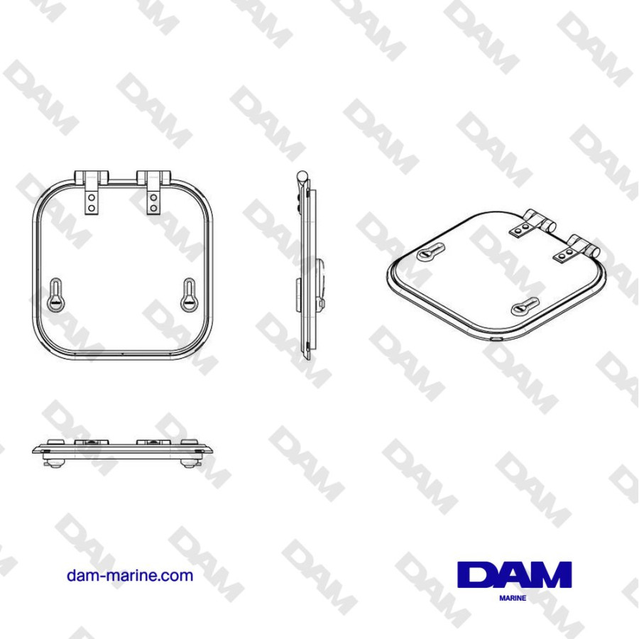 CAPOT DE PONT PLANUS TYPE 40 (CUT OUT SIZE 374 X 374 MM)
