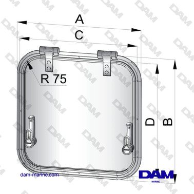 TRAPPE DE SURVIE PLANUS TYPE 50 (CUT OUT SIZE 471 X 471 MM)