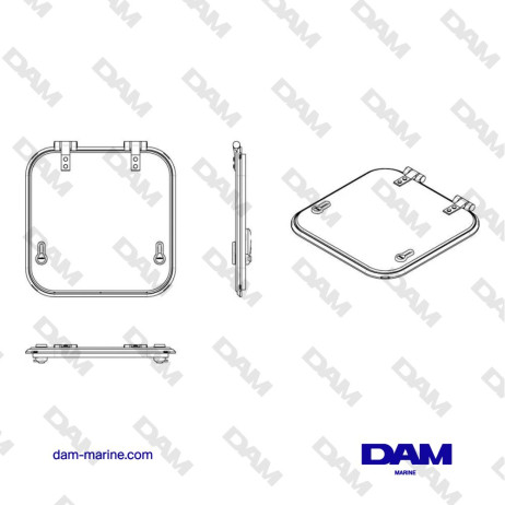 PLANUS TYPE 50 SURVIVAL HATCH (CUT OUT SIZE 471 X 471 MM)