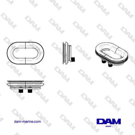 HUBLOT, ALUMINIO, CATEGORÍA A1 (RECORTE 220 X 122 MM), RADIO 61 MM