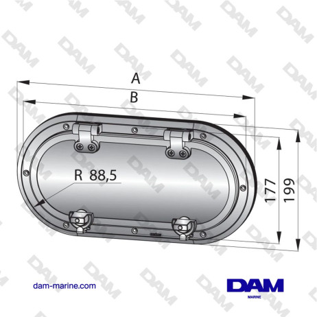 HUBLOT, INOX, TYPE PMS23A1, CATEGORY A1 (CUT OUT 322 X 177 MM)