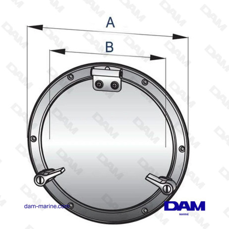 HUBLOT, INOX, TYPE PQ52, CATEGORY A2 (CUT OUT Ø 151 MM)