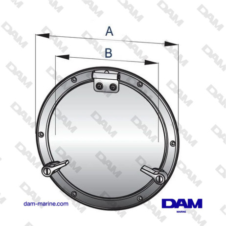HUBLOT, INOX, TYPE PQ53, CATEGORY A2 (CUT OUT Ø 176 MM)
