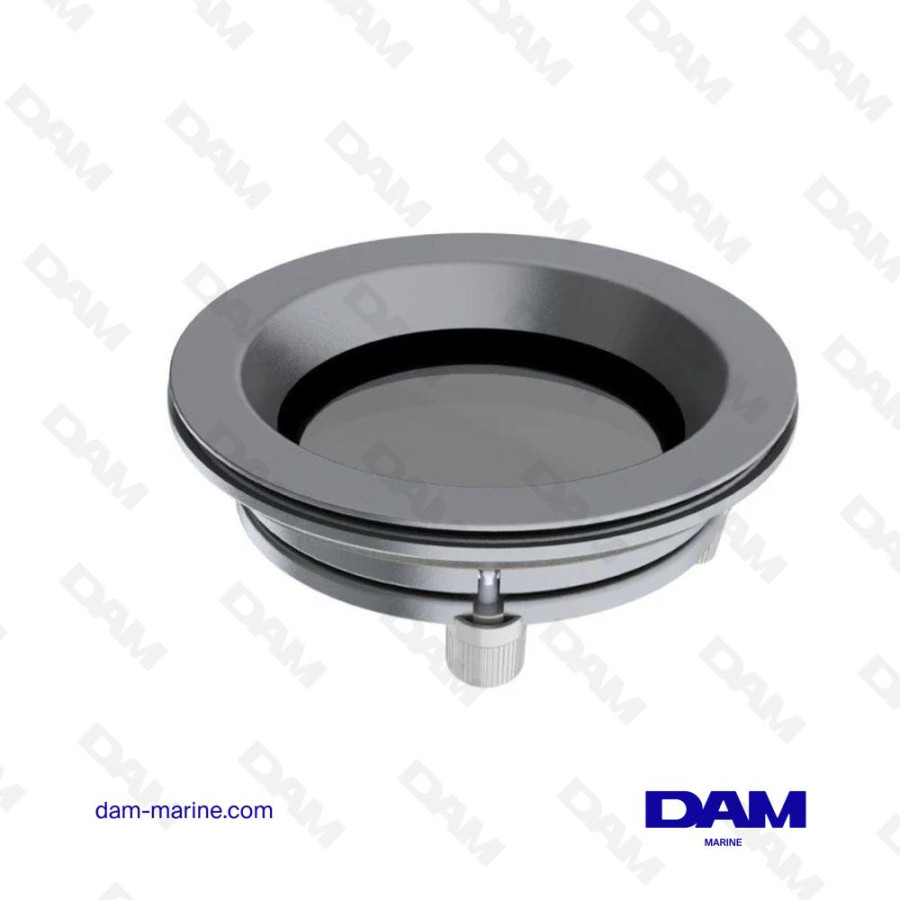 BLACK POWDER-COATED ALUMINUM PORTHOLE TYPE PW211 CATEGORY A1 WITH MOSQUITO NET