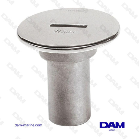 "WATER" DECK INLET FOR Ø 38 MM PIPE COVER Ø 87 MM, STAINLESS STEEL