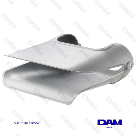 WHITE ERGONOMIC SEAT, FOLDING WITHOUT CUSHION