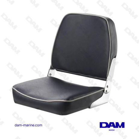 SEDILE PIEGHEVOLE CLASSICO, BLU NAVY, CUCITURE BIANCHE