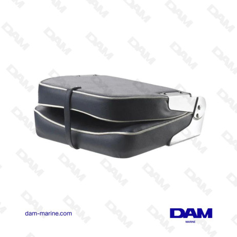 CLASSIC FOLDING SEAT, NAVY BLUE, WHITE STITCHING