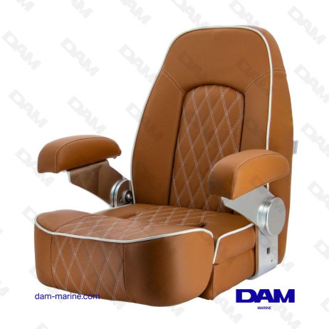 SEAMAN SEAT WITH FOLDING FLIP UP ORANGE BROWN
