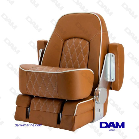 SEAMAN SEAT WITH FOLDING FLIP UP ORANGE BROWN