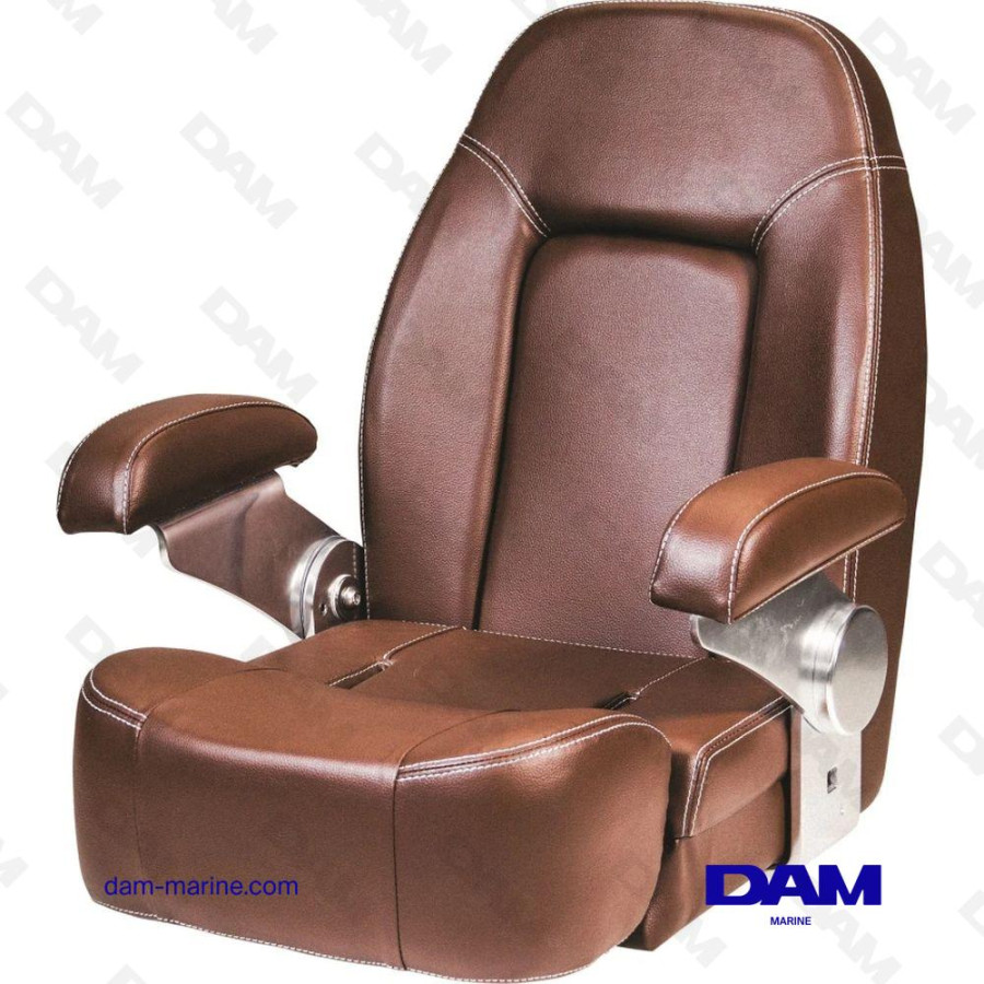 MARINERO, ASIENTO DEL PILOTO, CON SECCIÓN ABATIBLE, MARRÓN CAOBA