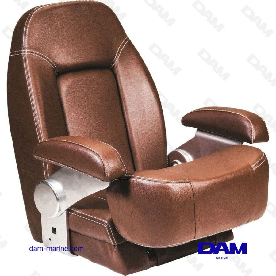 SEAMAN, PILOT SEAT, WITH FLIP-UP SECTION, MAHOGANY BROWN