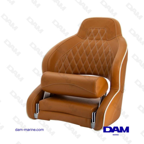 PILOT, ORANGE-BROWN FOLDING "SPORTY" SEAT
