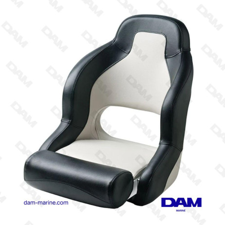 PILOTO, ASIENTO "DEPORTIVO", BLANCO Y NEGRO