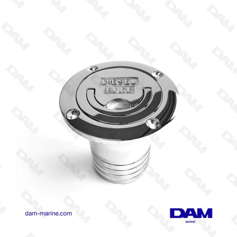 ENTRÉE DE PONT "DIESEL FUEL" POUR TUYAU Ø 51 MM, AVEC ANNEAU TRACTION, LAITON CH