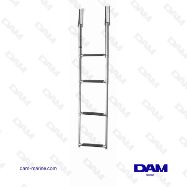 ESCALERA DE BAÑO, ACERO INOXIDABLE (AISI 316), TELESCÓPICA, 4 PELDAÑOS, LONGITUD
