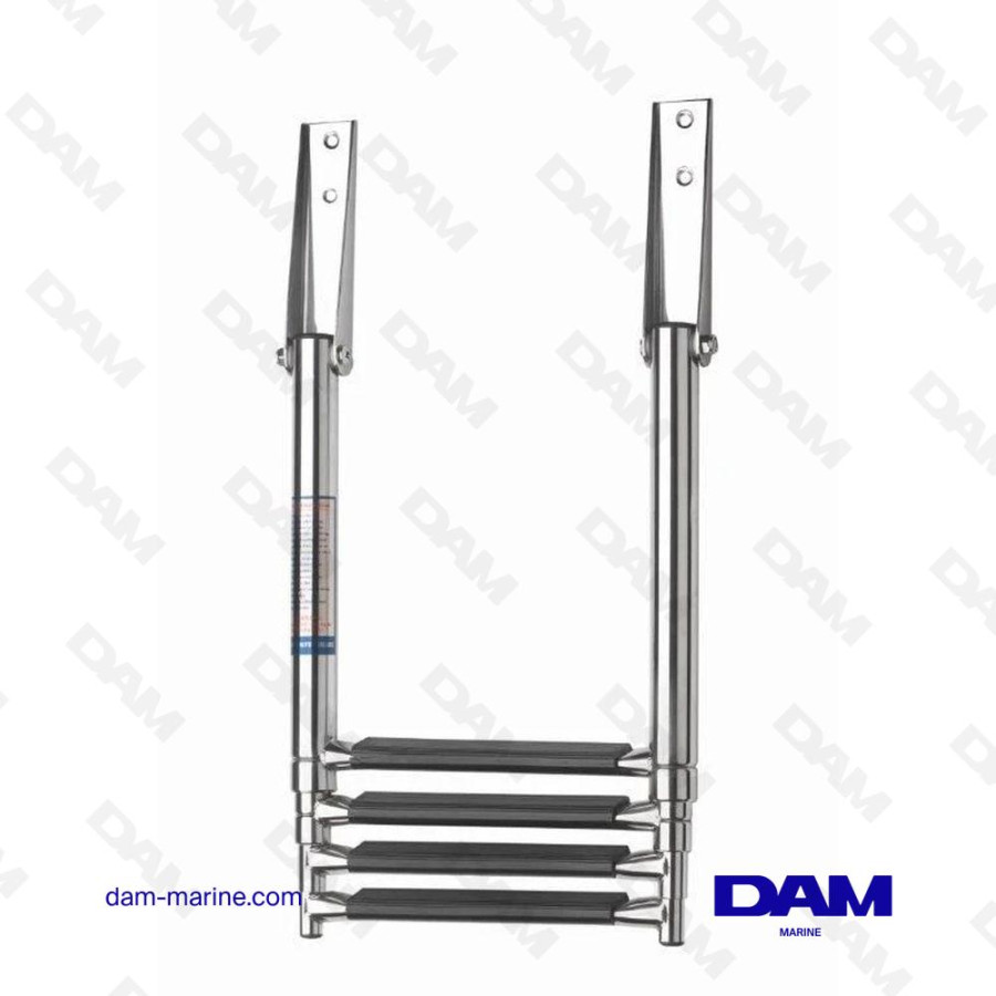ESCALERA DE BAÑO, ACERO INOXIDABLE (AISI 316), TELESCÓPICA, 4 PELDAÑOS, LONGITUD