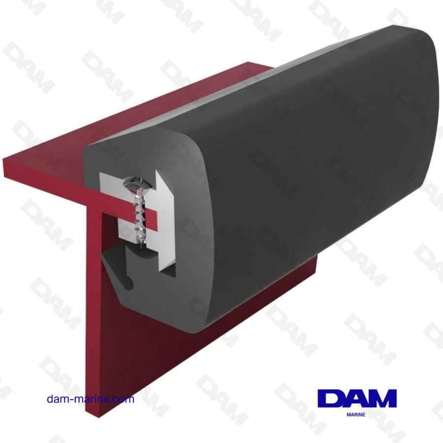 LISTON, GRIS OSCURO, PARA EMBARCACIONES DE ACERO, 42 X 38 MM, COMPLETO, ROLLO DE 20 M.