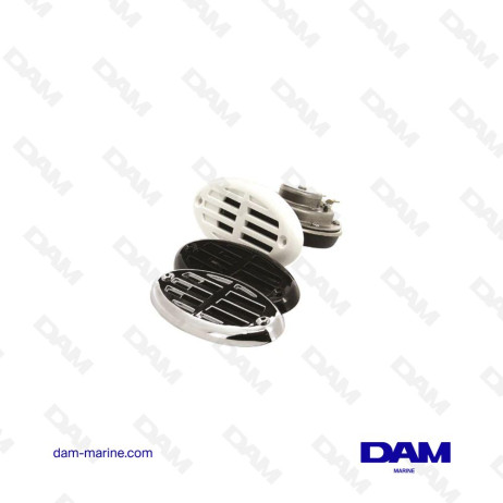 BOCINA ELÉCTRICA DE 12 V, FUNDA NEGRA, BLANCA Y CROMADA INCLUIDA