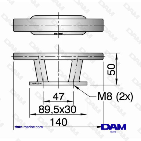 TAURUS TYPE 1 CLEAT, LENGTH 140 MM