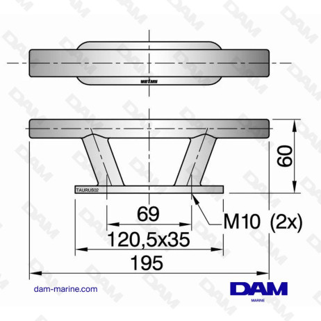 TAURUS TYPE 2 CLEAT, LENGTH 195 MM