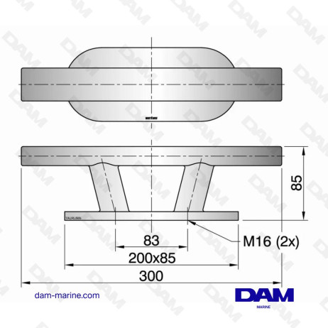 TAURUS TYPE 5 CLEAT, LENGTH 300 MM