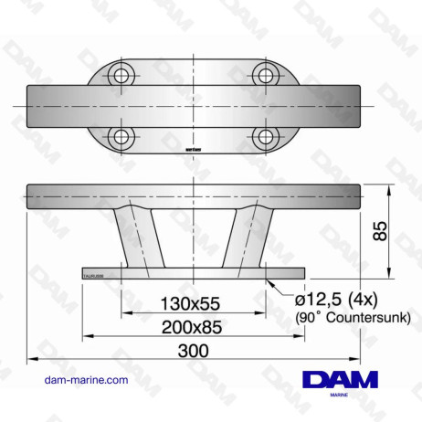 TAURUS TYPE 6 CLEAT, LENGTH 300 MM