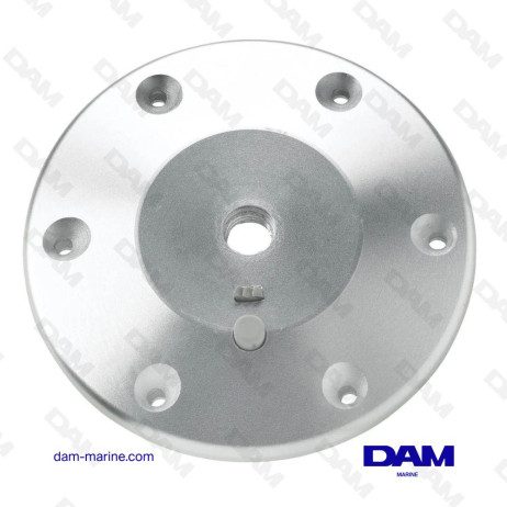 TBRBA BASE FOR SCREW-ON TABLE LEG BRIGHT ANODIZED