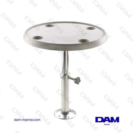 MESA REDONDA 60 CM PATA REGULABLE 50 A 70 CM