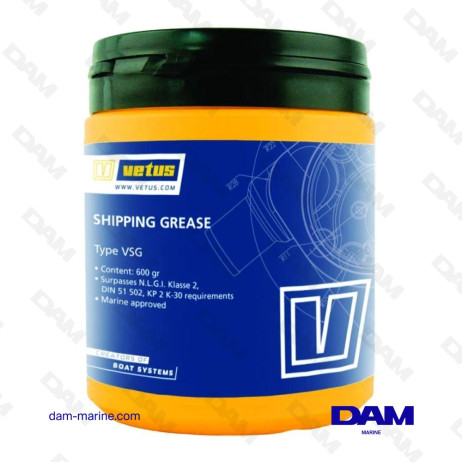 GRAISSE MARINE VETUS AU LITHIUM NLG CLASSE 2 DIN51502 KP-2K-30, 600 GR